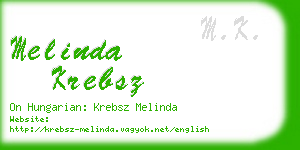 melinda krebsz business card